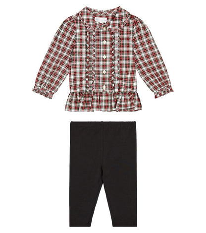 Baby cotton shirt and leggings set