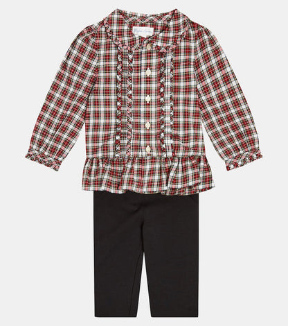 Baby cotton shirt and leggings set