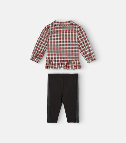 Baby cotton shirt and leggings set