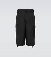 Virgin wool cargo shorts