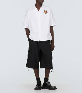 Virgin wool cargo shorts