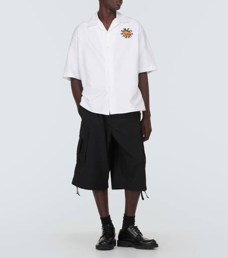 Virgin wool cargo shorts