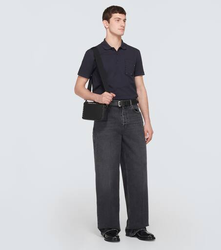 Rockstud cotton polo shirt