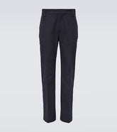 Rockstud canvas straight pants