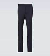 Wool and mohair straight pants