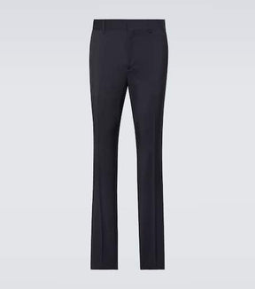 Wool and mohair straight pants