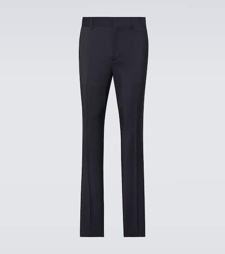 Wool and mohair straight pants