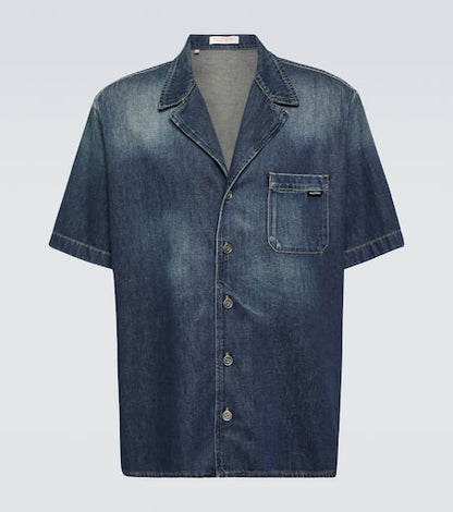 Chambray bowling shirt