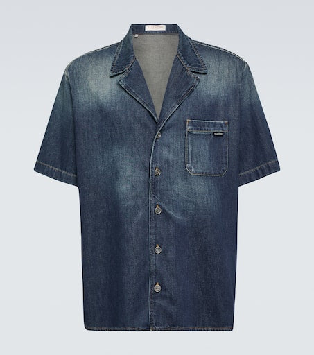 Chambray bowling shirt