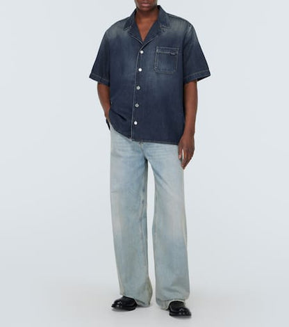 Chambray bowling shirt