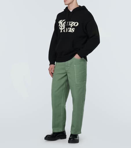 Low-rise wide-leg jeans