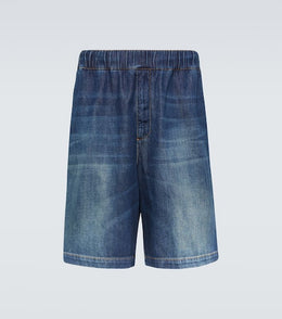 Denim chambray Bermuda shorts