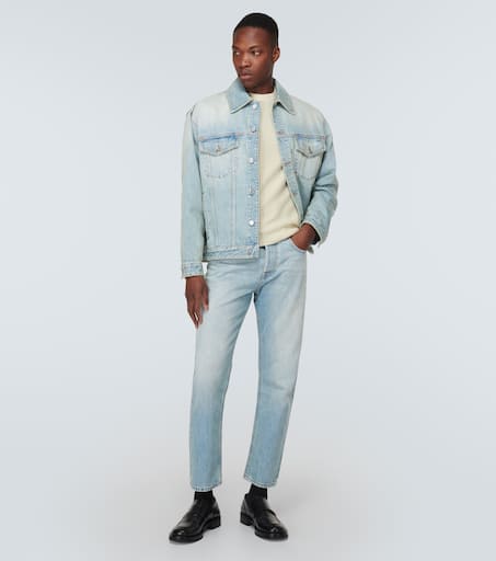 Cropped straight jeans