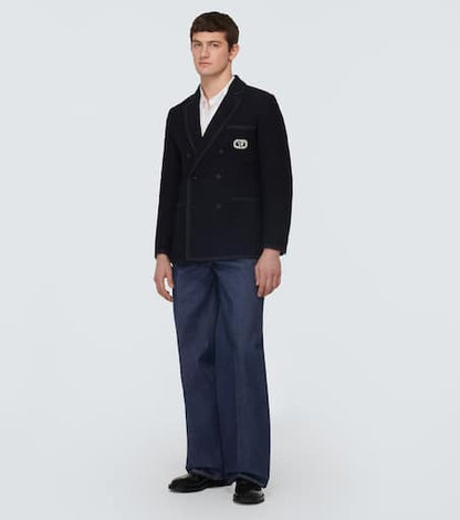 Mid-rise wide-leg jeans