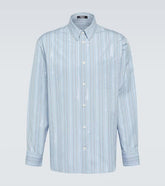 Striped cotton poplin shirt