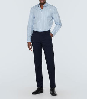 Striped cotton poplin shirt