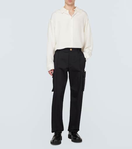 Cotton gabardine cargo pants