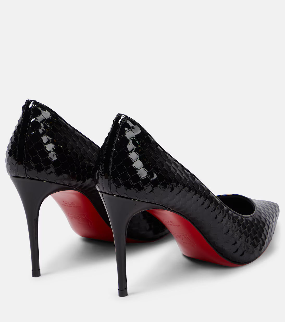 Kate embossed leather pumps