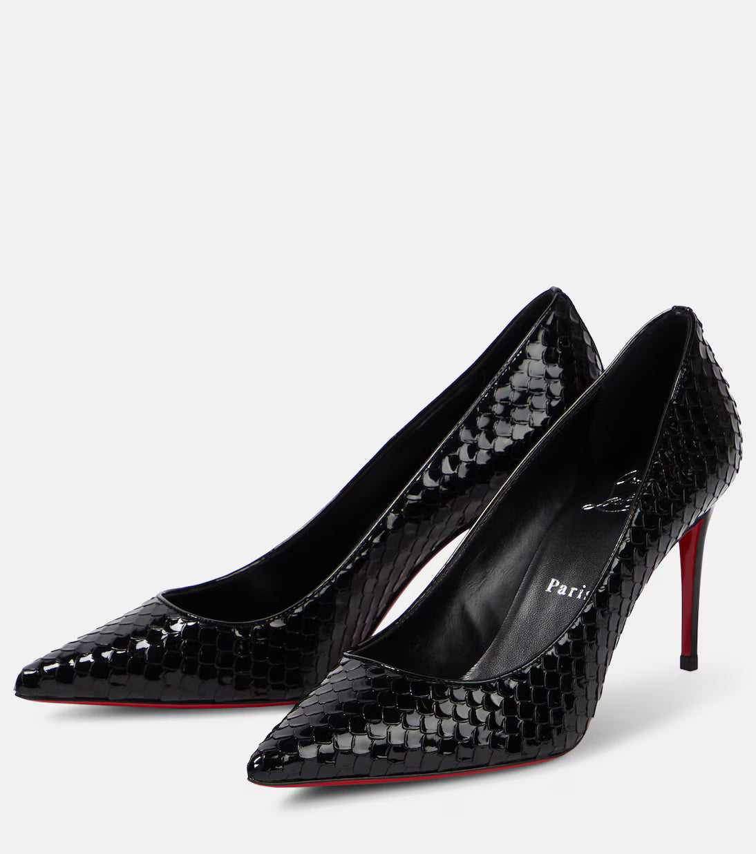 Kate embossed leather pumps