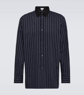 Striped cotton poplin shirt