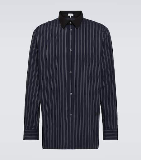 Striped cotton poplin shirt