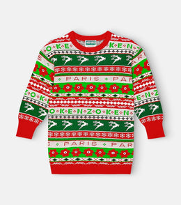 Intarsia cotton-blend sweater dress
