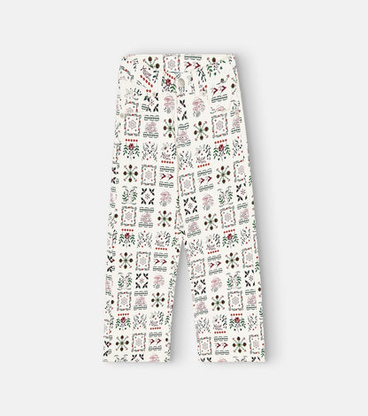 Printed cotton pants