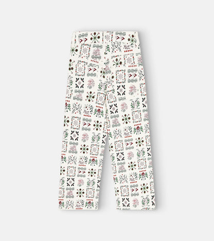 Printed cotton pants