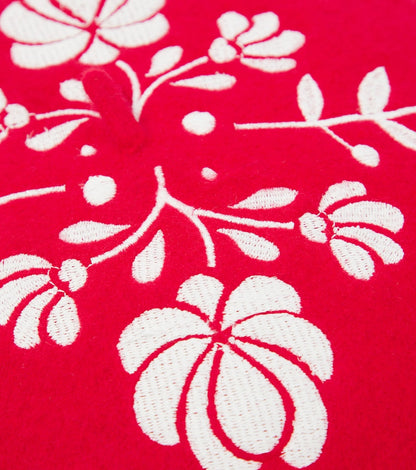 Embroidered wool-blend beret