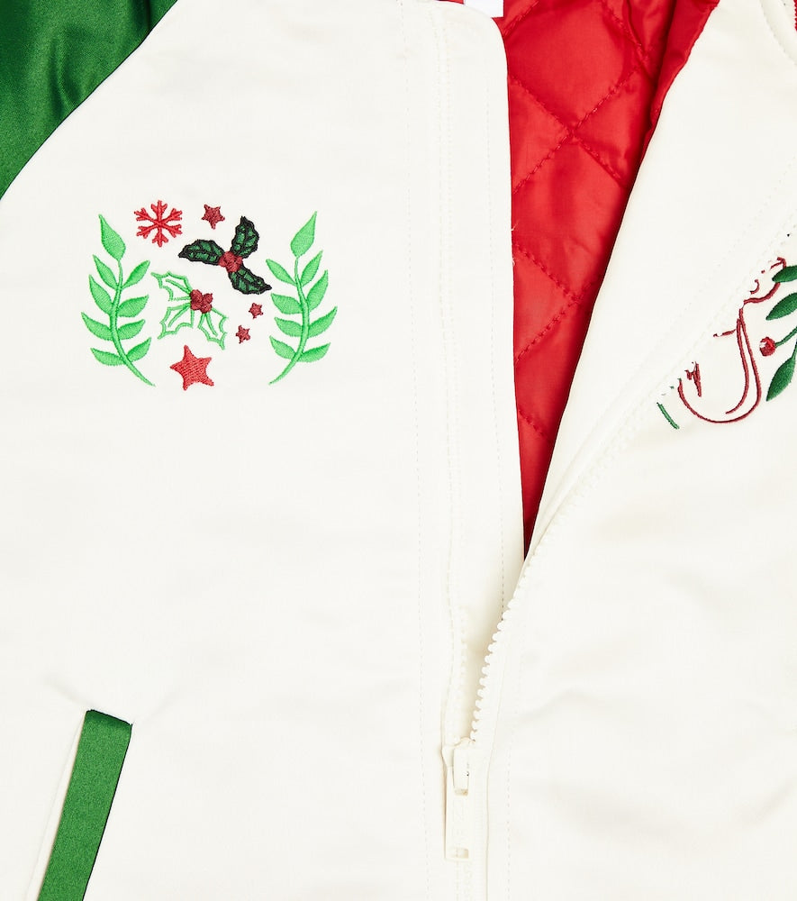 Embroidered varsity jacket