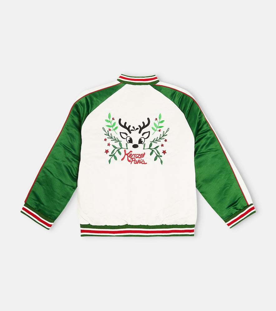 Embroidered varsity jacket