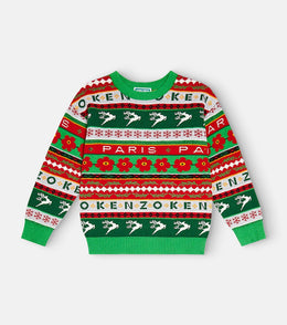 Jacquard cotton-blend sweater
