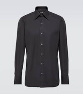Cotton poplin tuxedo shirt