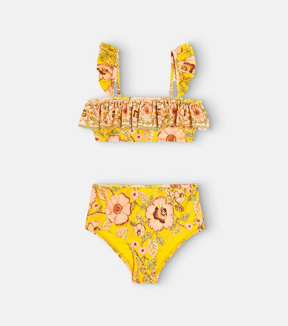 Junie ruffled floral bikini