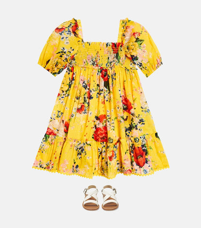 Alight floral cotton gauze dress
