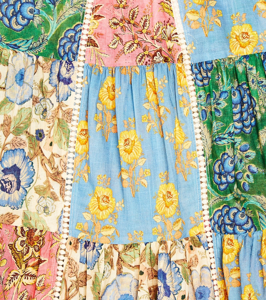 Junie halterneck printed cotton dress