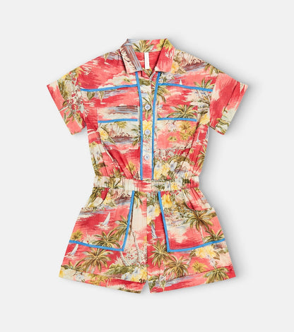 Alight printed cotton playsuit