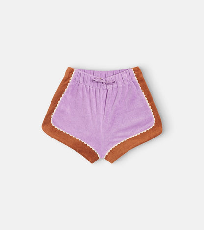 August colorblocked terry shorts