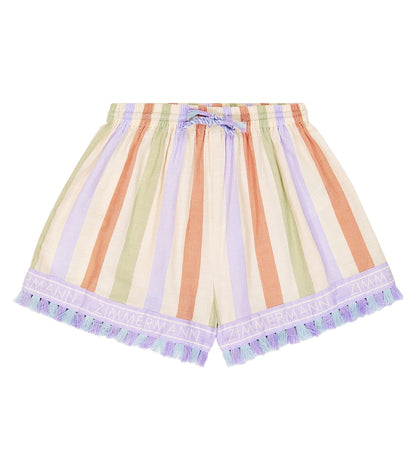 August striped cotton shorts