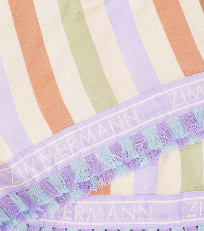 August striped cotton shorts