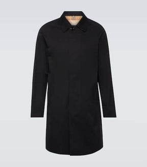 Cotton gabardine car coat