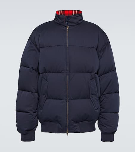 Cut-Up Harrington twill down jacket