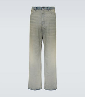 Mid-rise wide-leg jeans