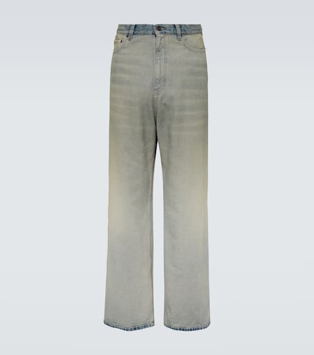 Mid-rise wide-leg jeans