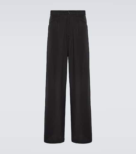High-rise wide-leg pants