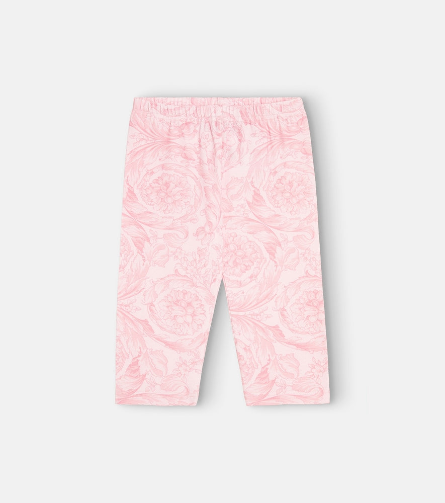 Baby Barocco cotton-blend leggings