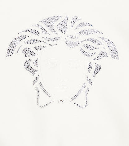 Medusa embellished cotton jersey sweatshirt