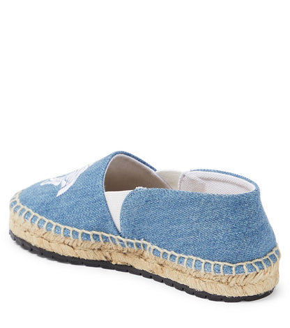 Medusa embroidered denim espadrilles