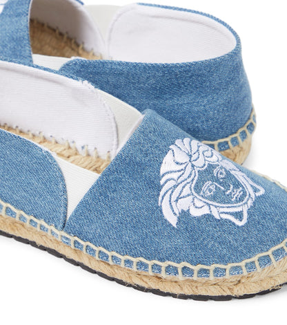 Medusa embroidered denim espadrilles