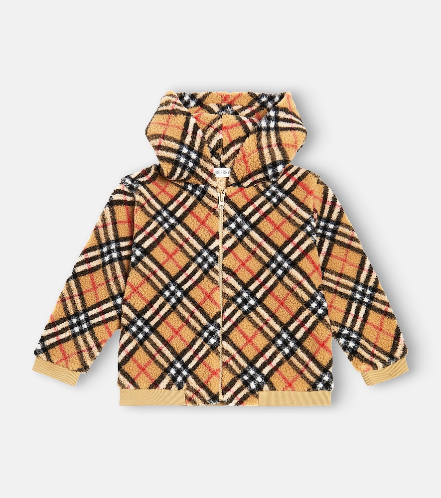 Burberry Check fleece hoodie